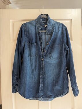 Merona Dark Blue Denim Shirt Jacket